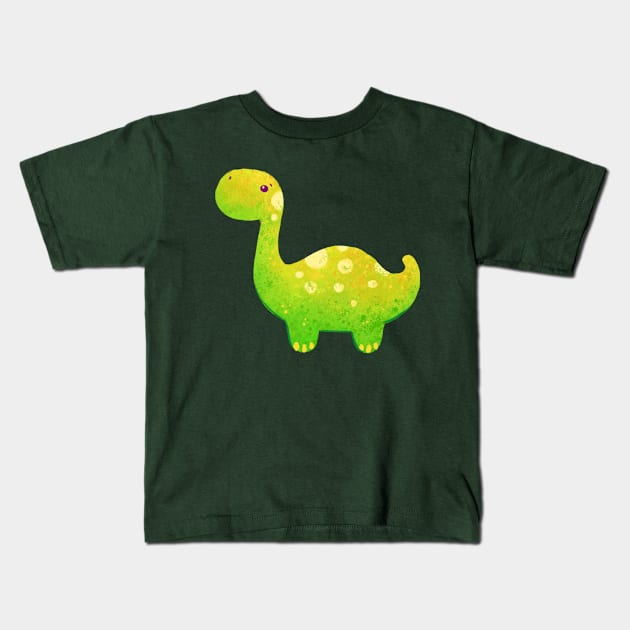 Cute Little Dino Kids T-Shirt by Alexandra Franzese